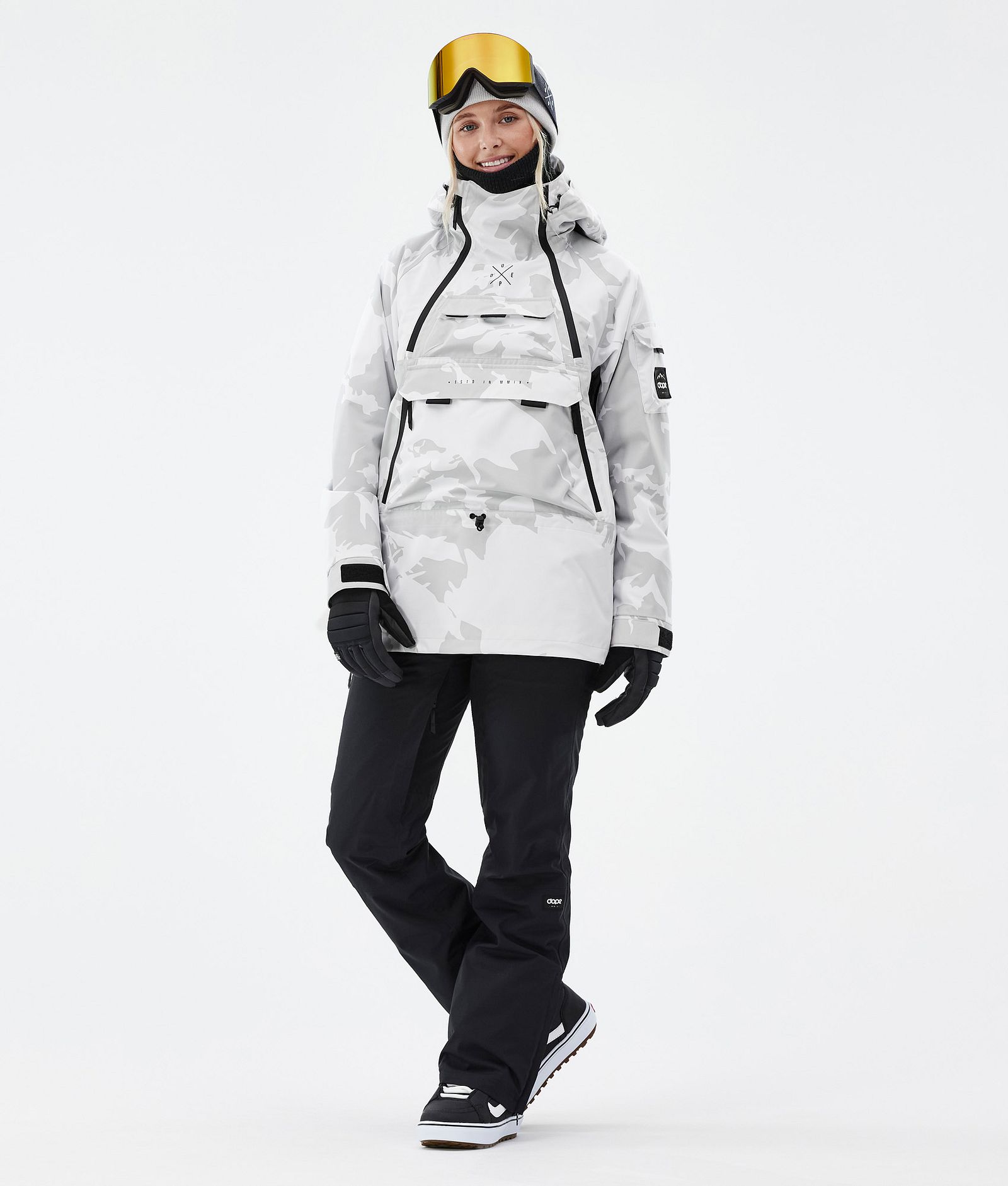 Dope Akin W Snowboardjakke Dame Grey Camo Renewed, Bilde 2 av 8