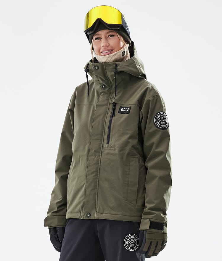 Dope Blizzard W Full Zip Snowboardjakke Dame Olive Green Renewed, Bilde 1 av 10