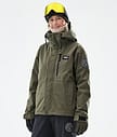 Dope Blizzard W Full Zip Snowboardjakke Dame Olive Green