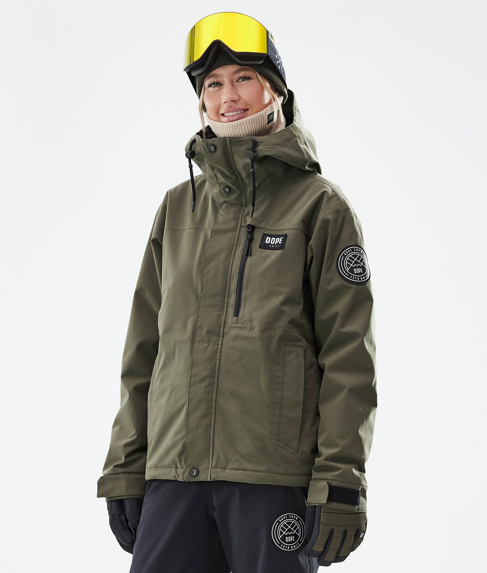 Dope Blizzard W Full Zip Snowboardjakke Dame Olive Green Renewed, Bilde 1 av 10