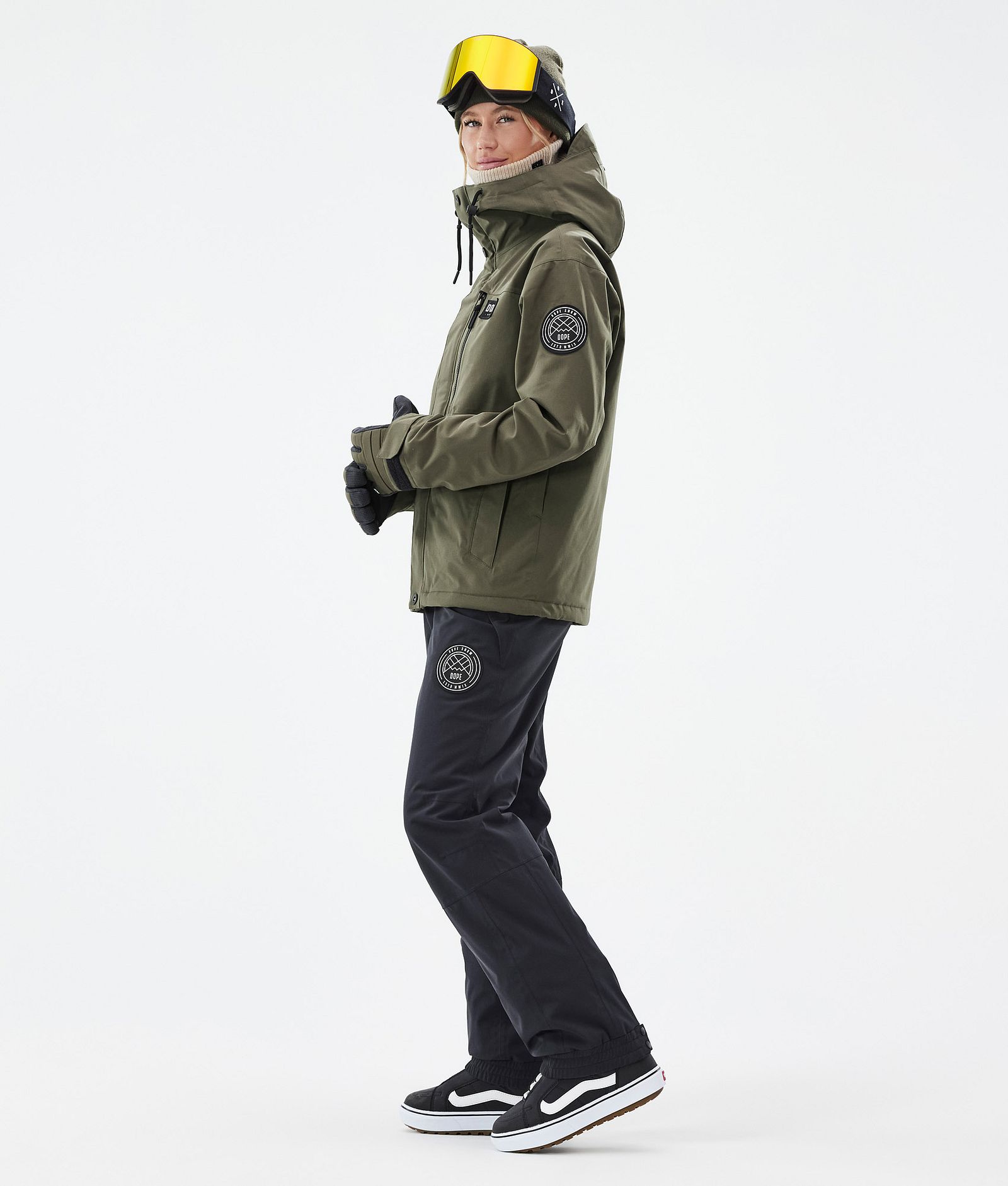 Dope Blizzard W Full Zip Snowboardjakke Dame Olive Green Renewed, Bilde 4 av 10