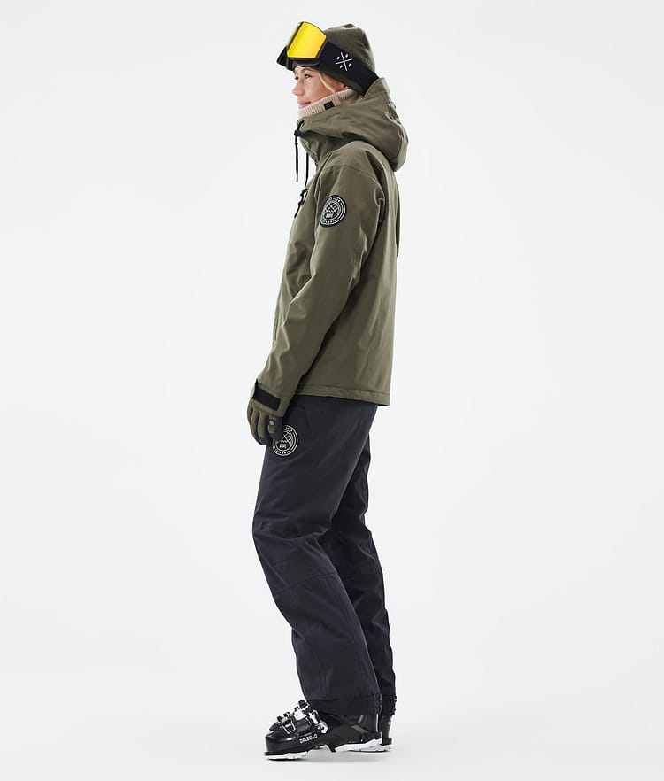 Dope Blizzard W Full Zip Skijakke Dame Olive Green, Bilde 4 av 10
