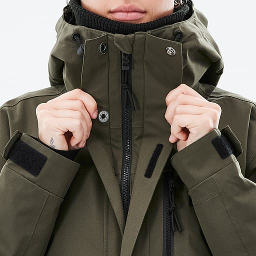 Glidelås foran med doble klaffer Hovedproduktdetaljbilde,