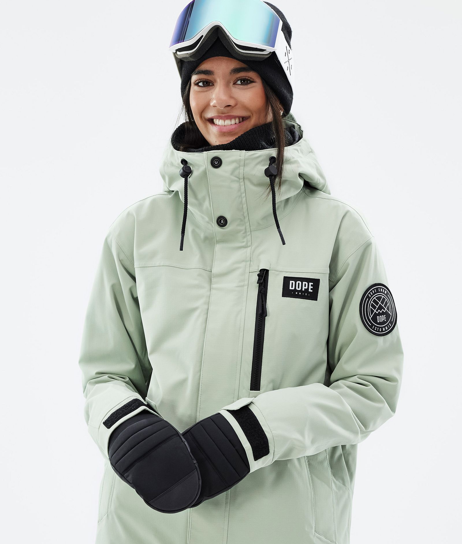 Dope Blizzard W Full Zip Skijakke Dame Soft Green, Bilde 2 av 10