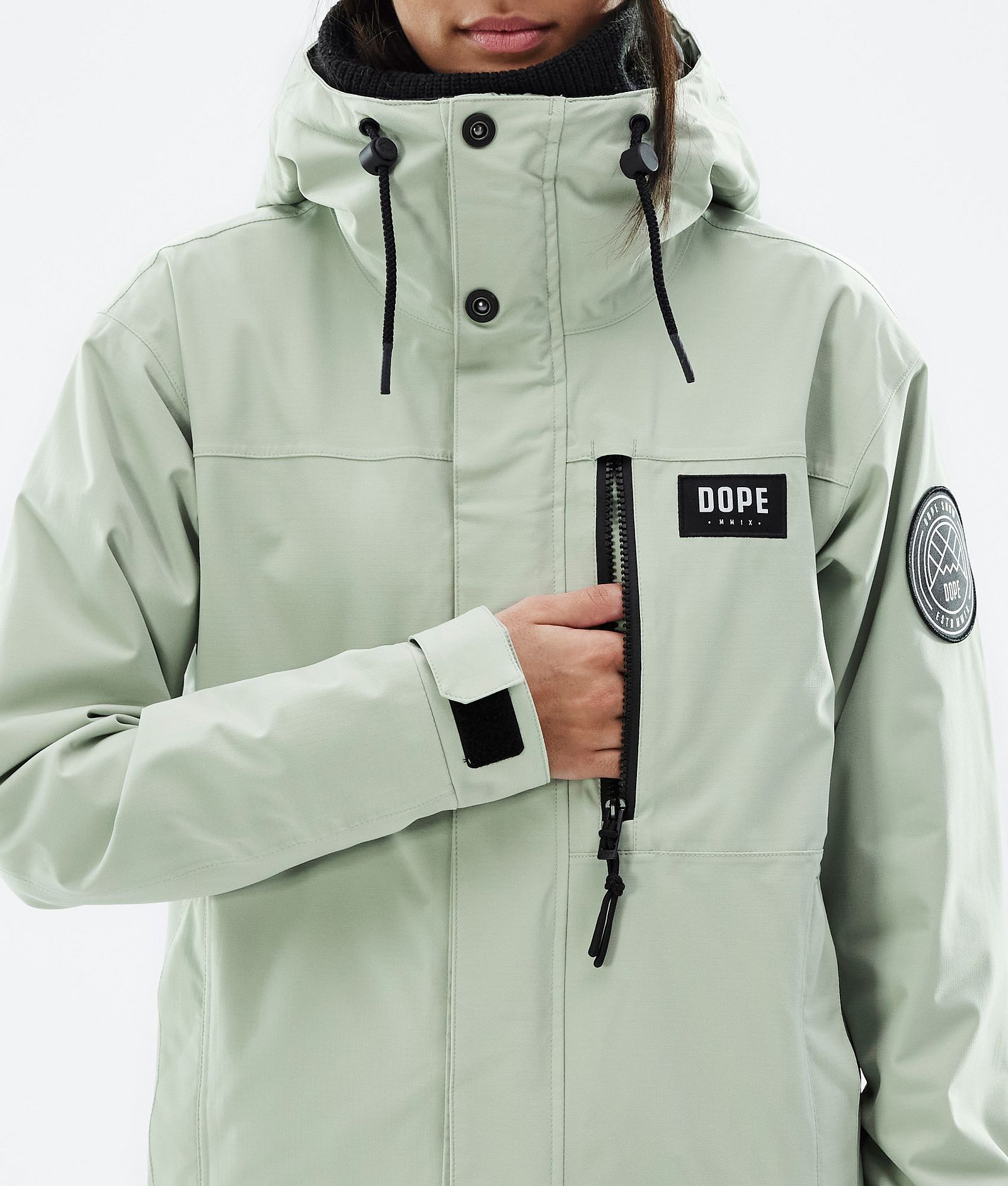 Dope Blizzard W Full Zip Skijakke Dame Soft Green, Bilde 9 av 10