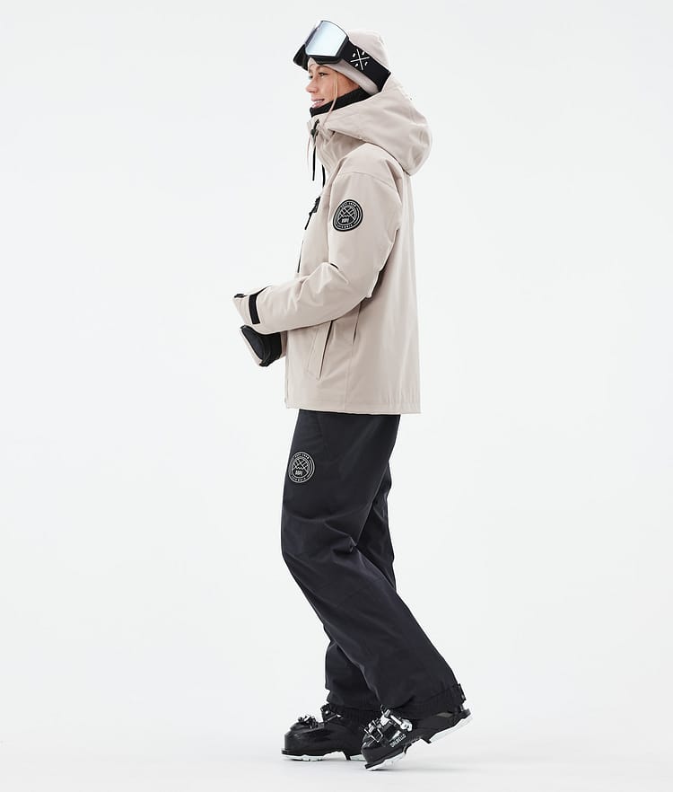Dope Blizzard W Full Zip 24 Skijakke Dame Sand, Bilde 4 av 10