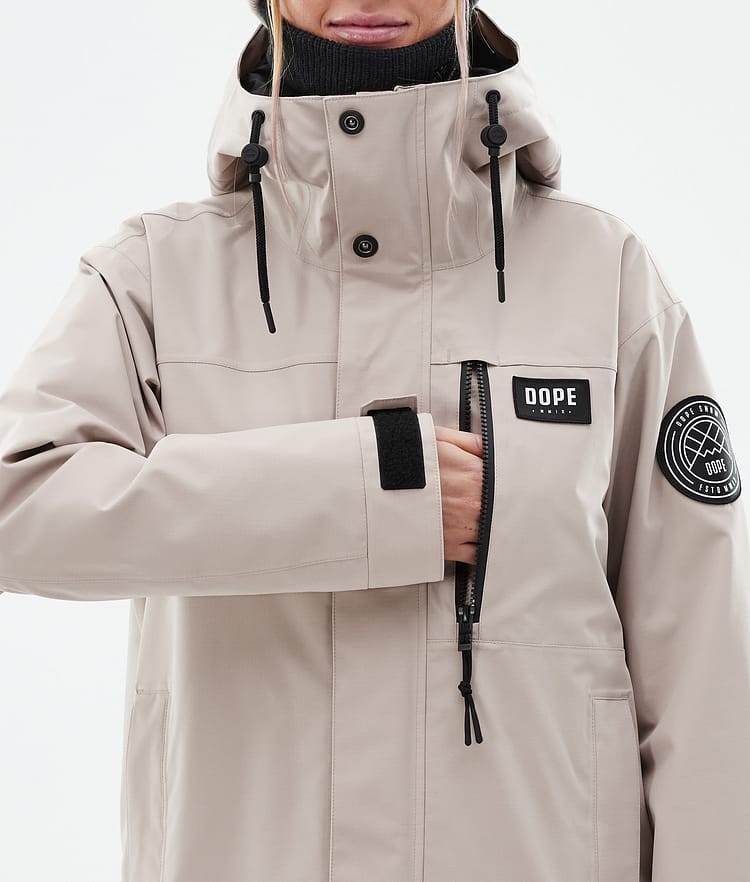 Dope Blizzard W Full Zip 24 Snowboardjakke Dame Sand Renewed, Bilde 9 av 10