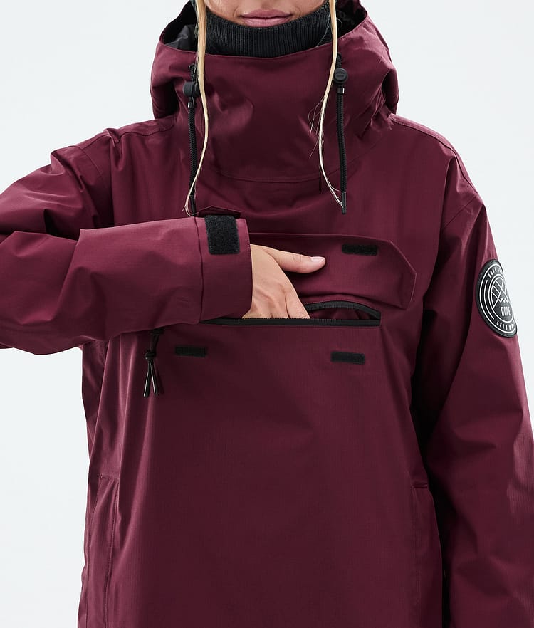 Dope Blizzard W Snowboardjakke Dame Burgundy, Bilde 8 av 8
