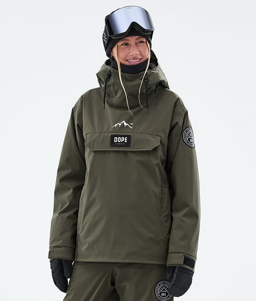 Dope Blizzard W Snowboardjakke Dame Olive Green