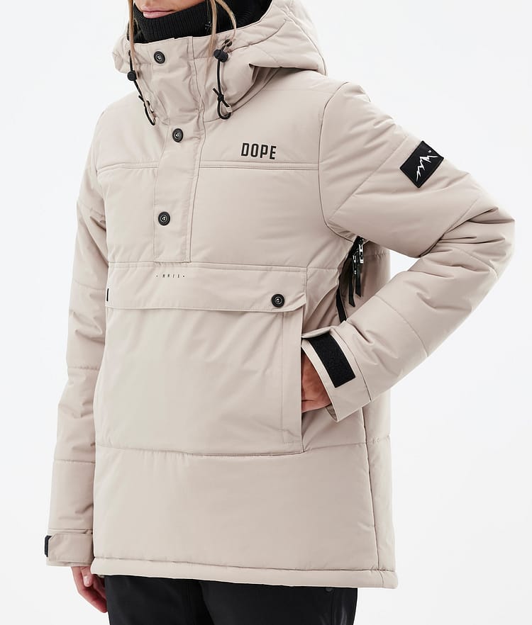 Dope Puffer W 23 Snowboardjakke Dame Sand, Bilde 7 av 8