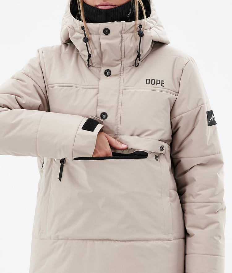 Dope Puffer W 23 Snowboardjakke Dame Sand, Bilde 8 av 8