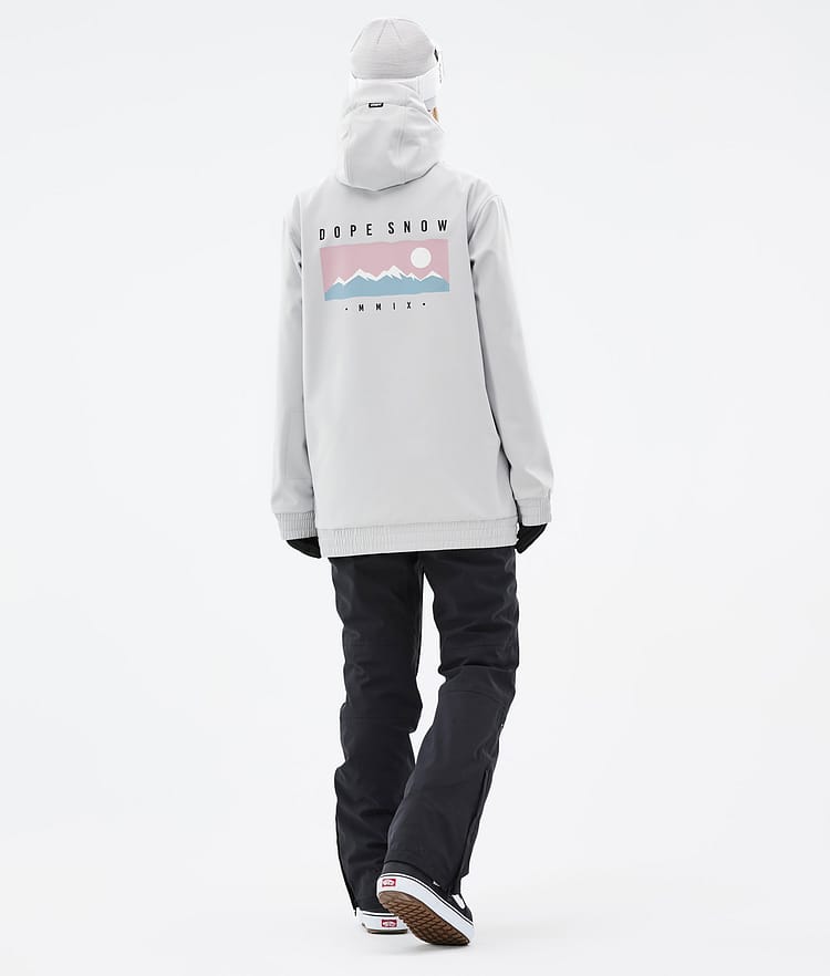 Dope Yeti W 22 Snowboardjakke Dame Range Light Grey, Bilde 4 av 8