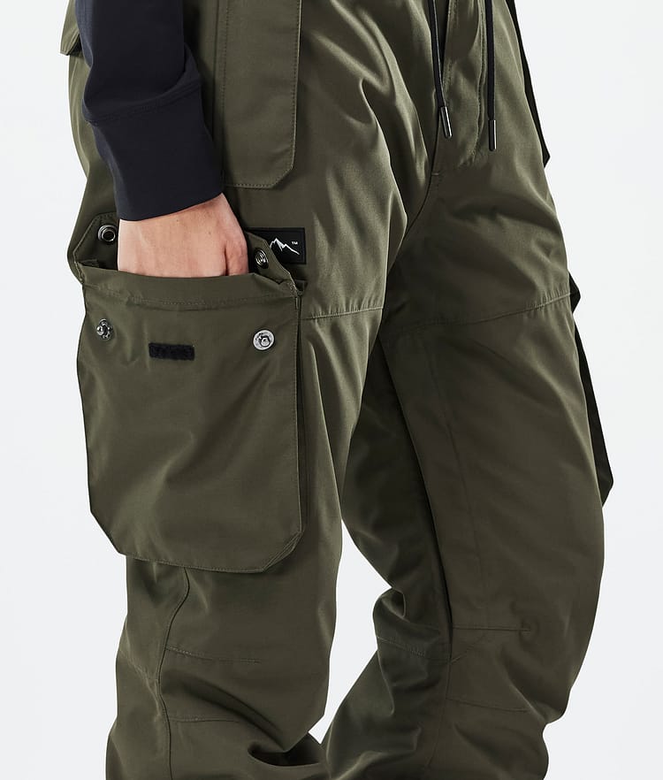 Dope Iconic W Snowboardbukse Dame Olive Green Renewed, Bilde 6 av 7