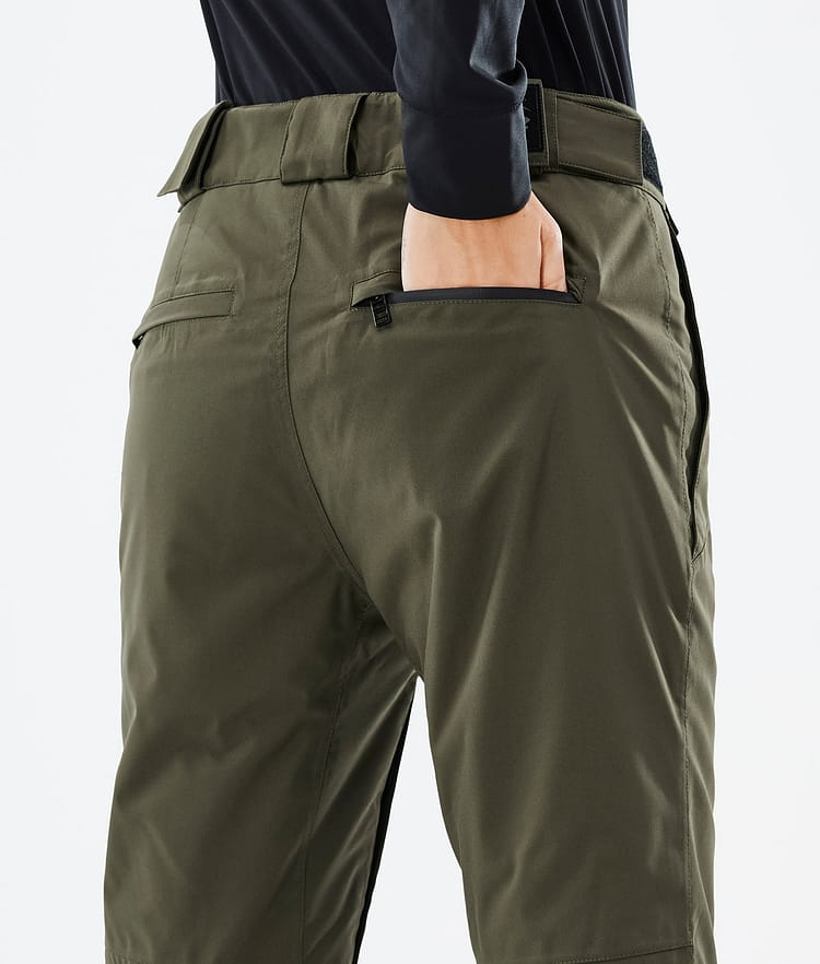 Dope Con W 22 Snowboardbukse Dame Olive Green Renewed, Bilde 5 av 5