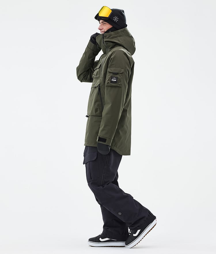 Dope Akin Snowboardjakke Herre Olive Green Renewed, Bilde 3 av 9