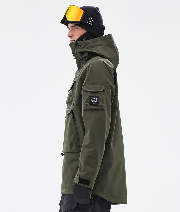 Dope Akin Snowboardjakke Herre Olive Green Renewed, Bilde 5 av 9