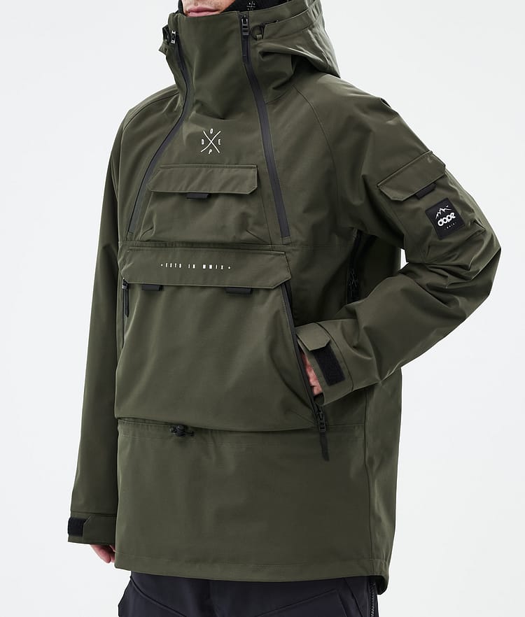 Dope Akin Snowboardjakke Herre Olive Green Renewed, Bilde 7 av 9
