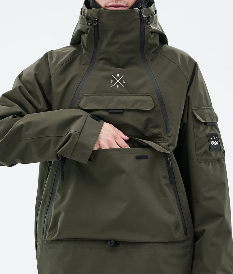 Dope Akin Snowboardjakke Herre Olive Green Renewed, Bilde 8 av 9