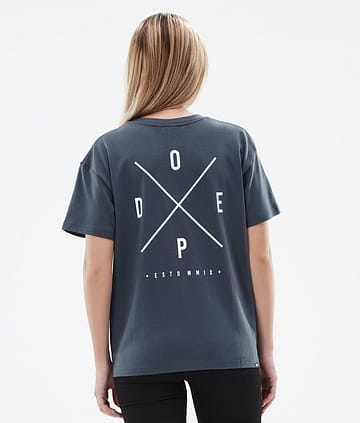 Dope Standard W 22 T-shirt Dame 2X-Up Metal Blue