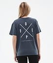 Dope Standard W 22 T-shirt Dame 2X-Up Metal Blue
