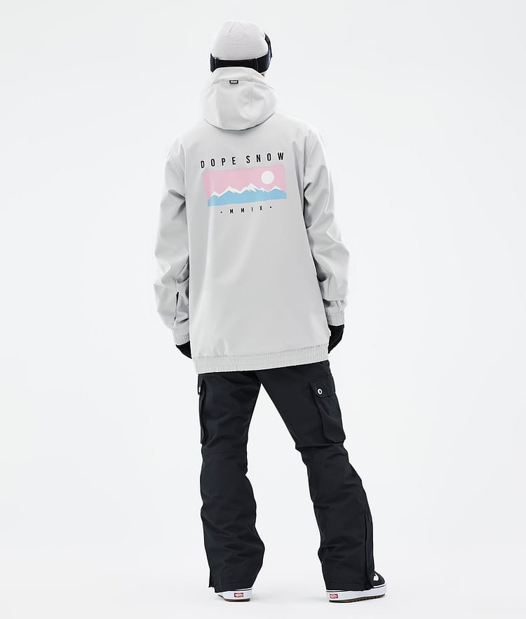 Dope Yeti 2022 Snowboardjakke Herre Range Light Grey Renewed, Bilde 4 av 8