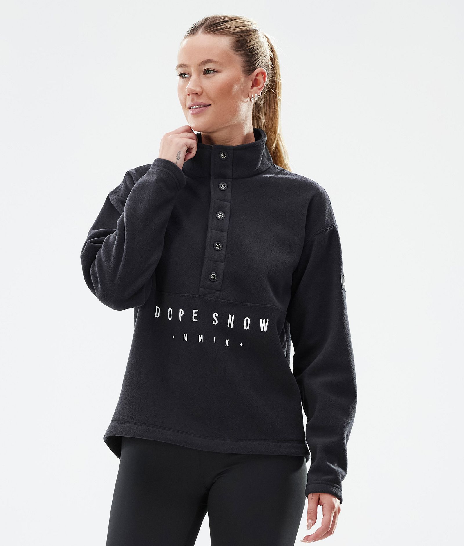 Dope Comfy W Fleecegenser Dame Black Renewed, Bilde 1 av 6