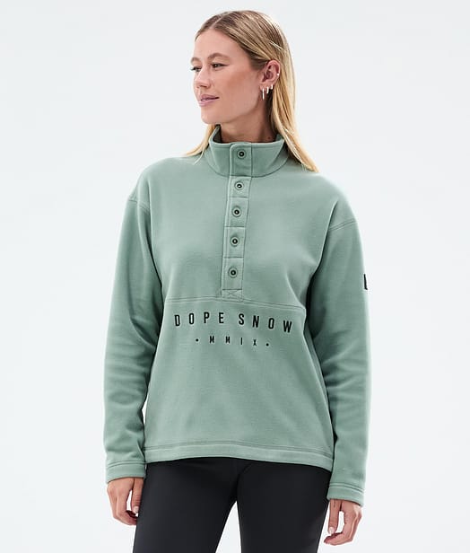 Dope Comfy W Fleecegenser Dame Faded Green