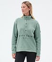 Dope Comfy W Fleecegenser Dame Faded Green