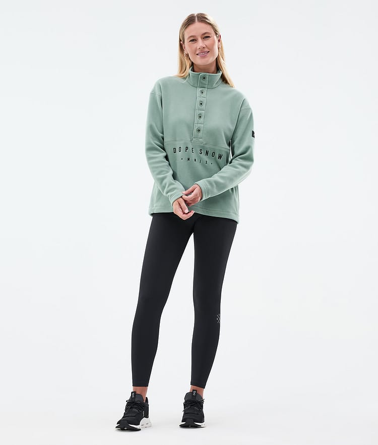 Dope Comfy W Fleecegenser Dame Faded Green, Bilde 3 av 6