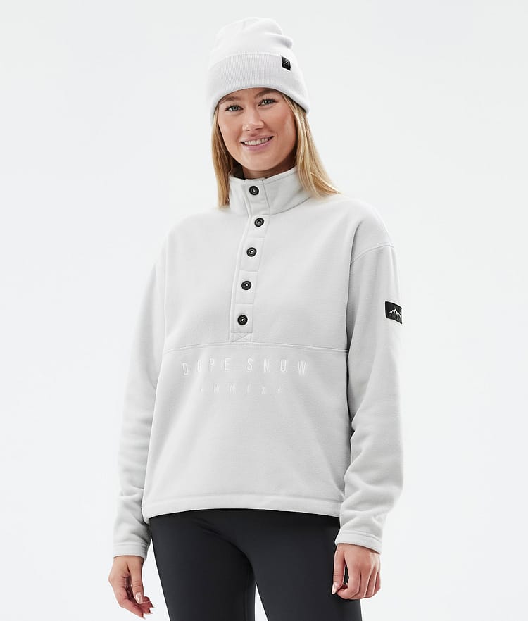 Dope Comfy W Fleecegenser Dame Light Grey/Black, Bilde 1 av 6