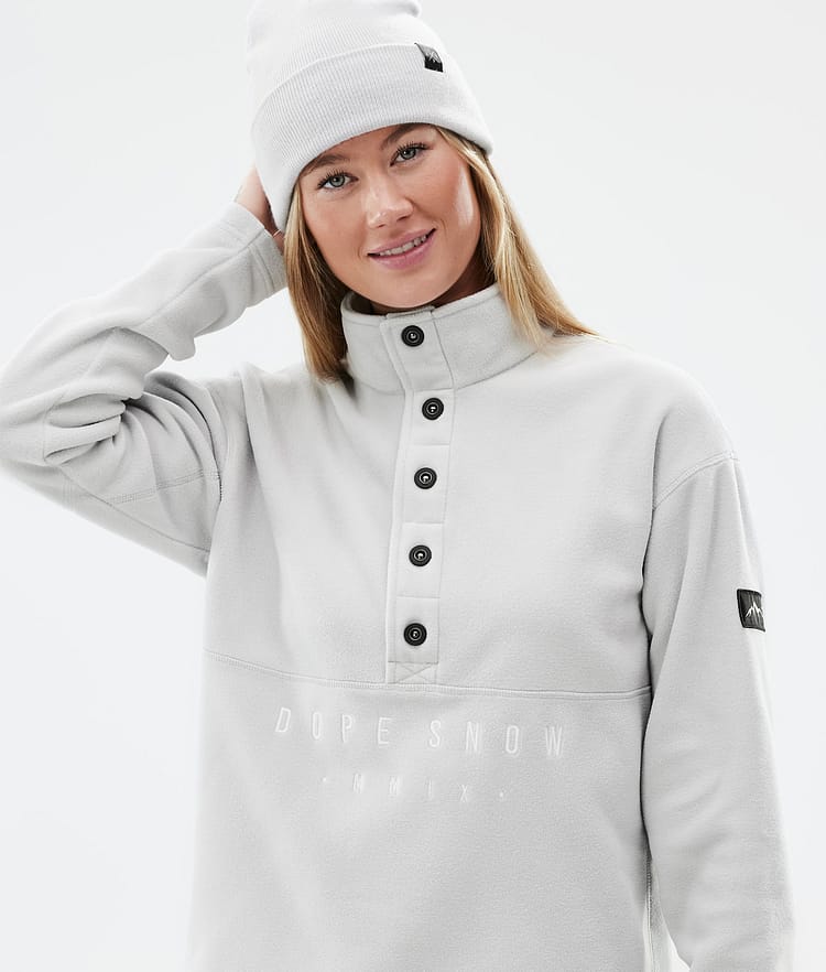 Dope Comfy W Fleecegenser Dame Light Grey/Black, Bilde 2 av 6