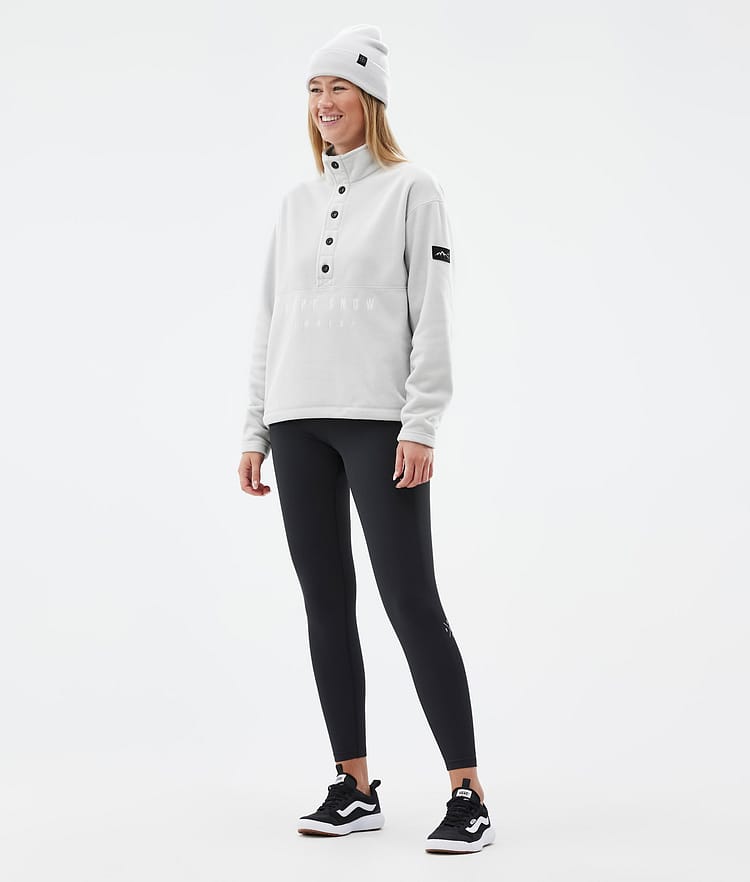 Dope Comfy W Fleecegenser Dame Light Grey/Black, Bilde 3 av 6