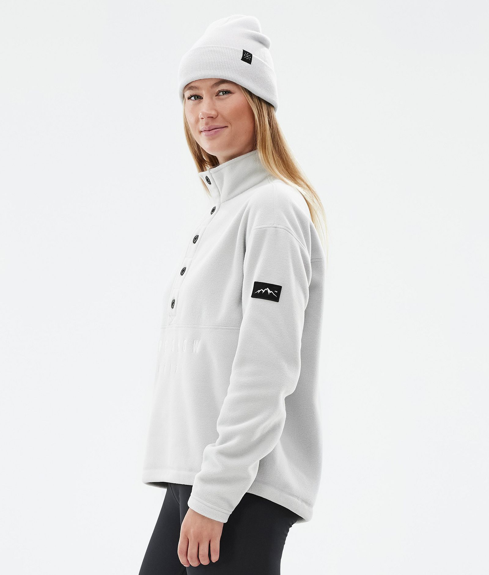 Dope Comfy W Fleecegenser Dame Light Grey/Black, Bilde 5 av 6