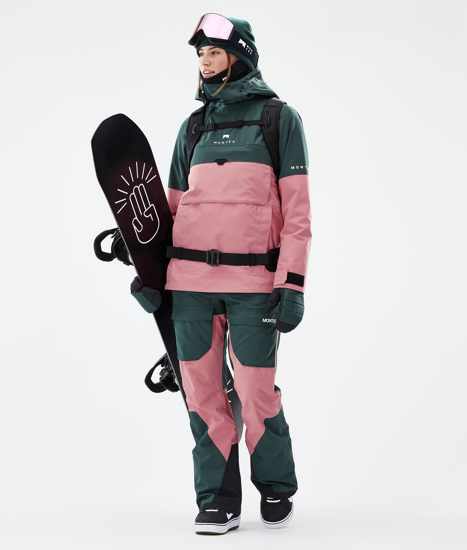 Montec Fawk W Snowboardbukse Dame Dark Atlantic/Pink