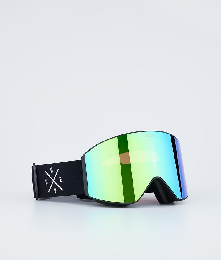 Dope Sight 2023 Skibriller Black W/Black Green Mirror, Bilde 1 av 6