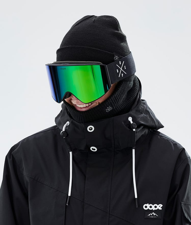 Dope Sight 2023 Skibriller Black W/Black Green Mirror, Bilde 2 av 6