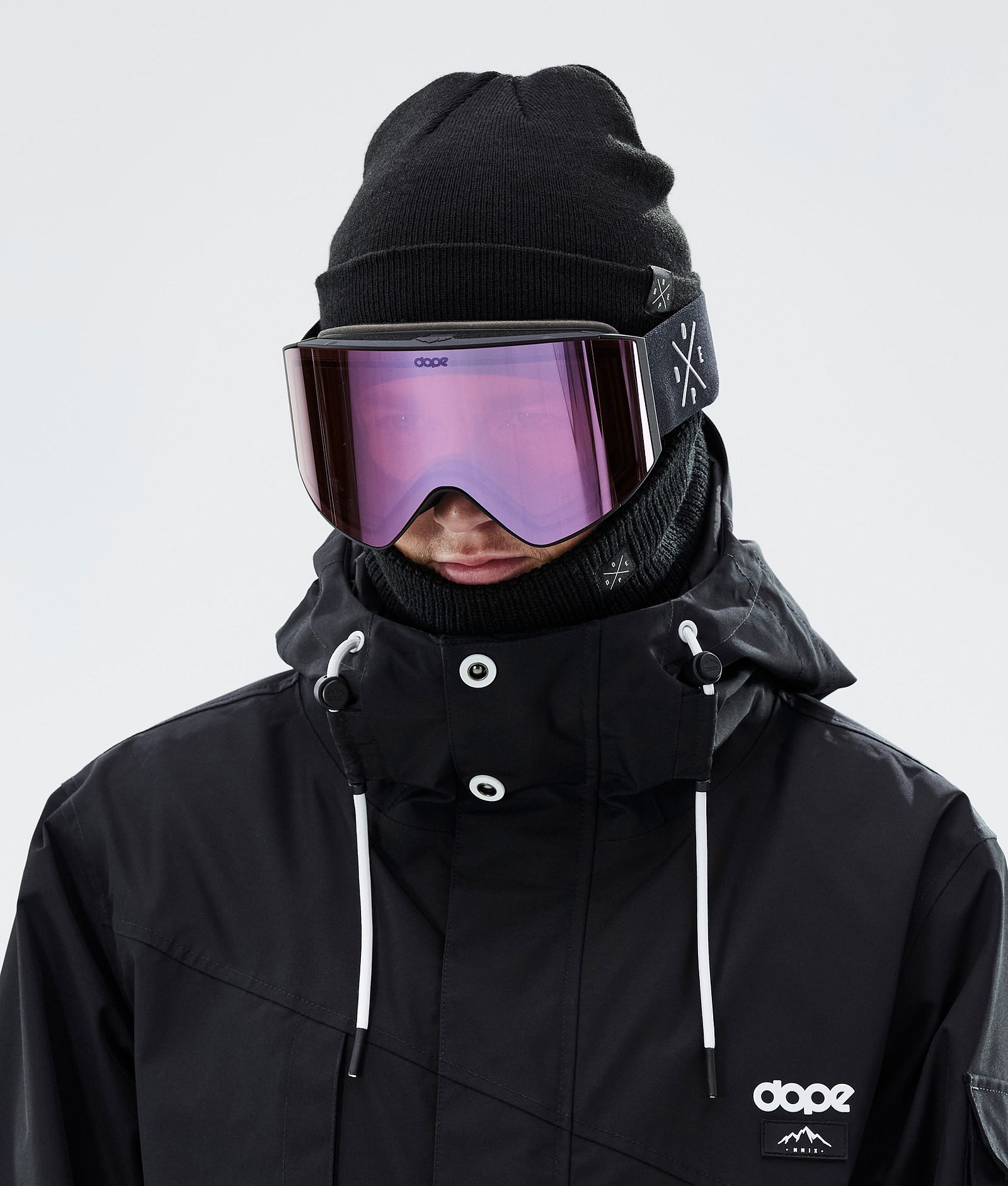 Dope Sight Skibriller Black W/Black Pink Mirror, Bilde 3 av 6