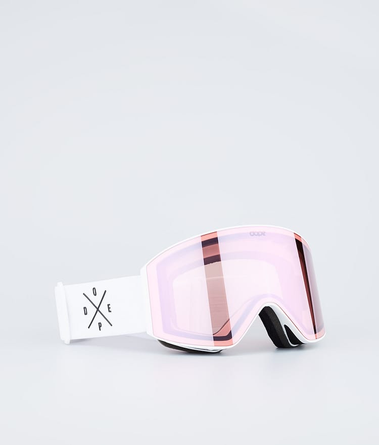 Dope Sight Skibriller White W/White Pink Mirror