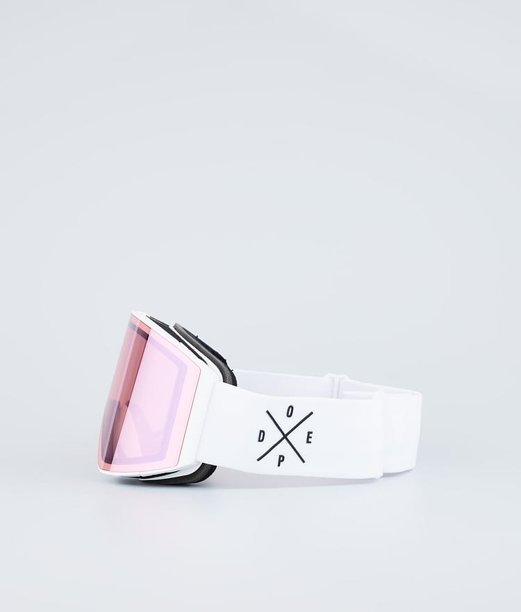 Dope Sight 2023 Skibriller White W/White Pink Mirror, Bilde 5 av 6