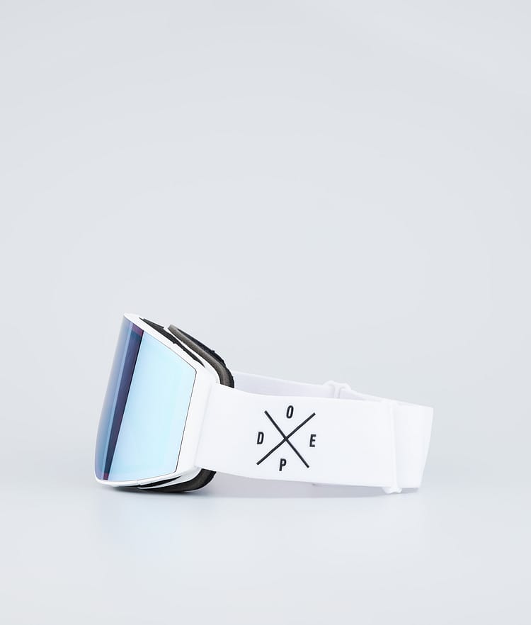Dope Sight Skibriller White W/White Blue Mirror, Bilde 5 av 6