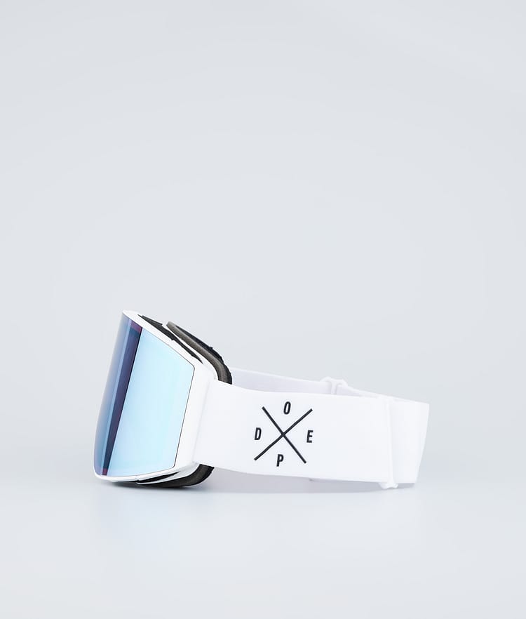 Dope Sight 2023 Skibriller White W/White Blue Mirror, Bilde 5 av 6