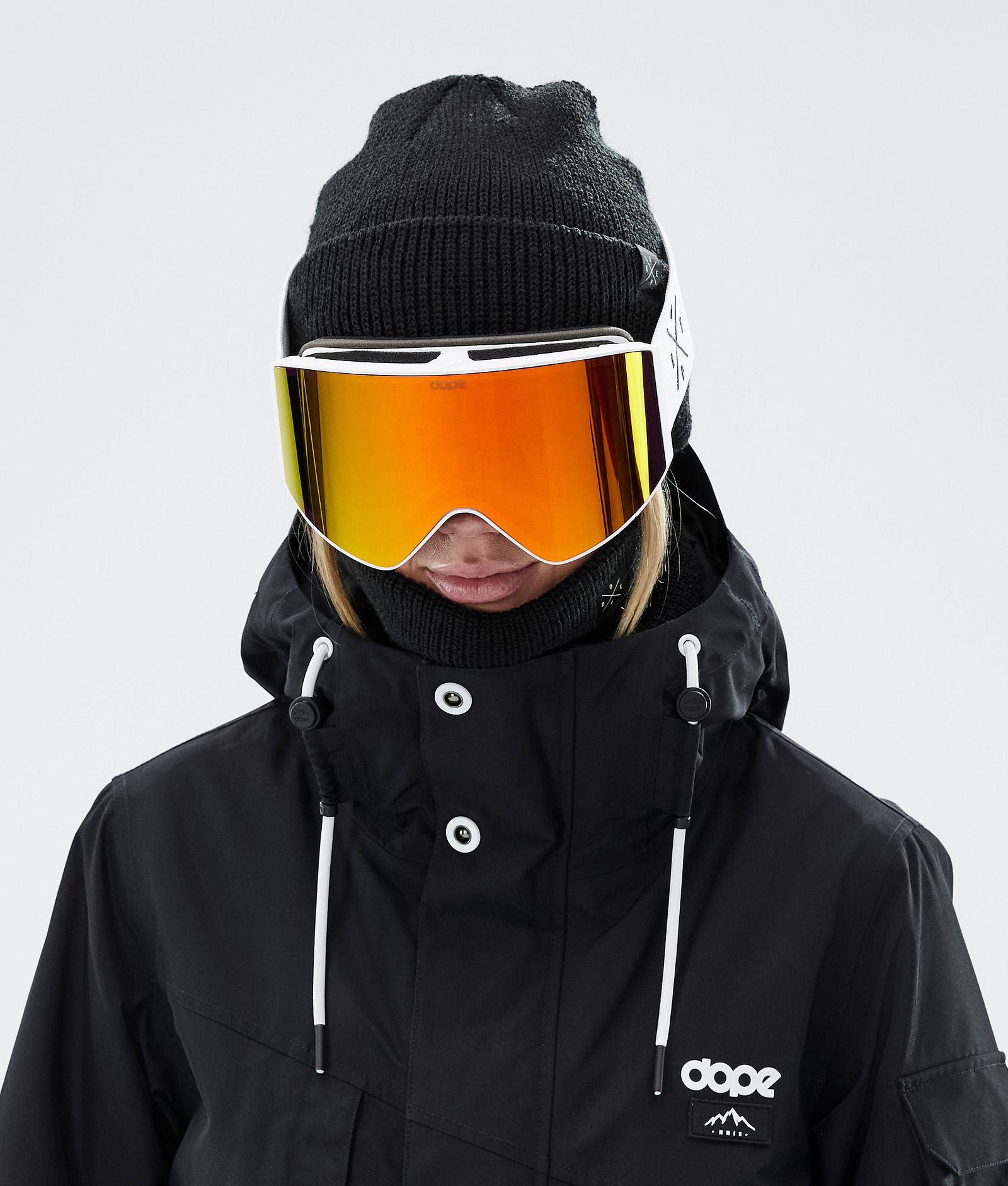Dope Sight 2023 Skibriller White W/White Red Mirror, Bilde 3 av 6