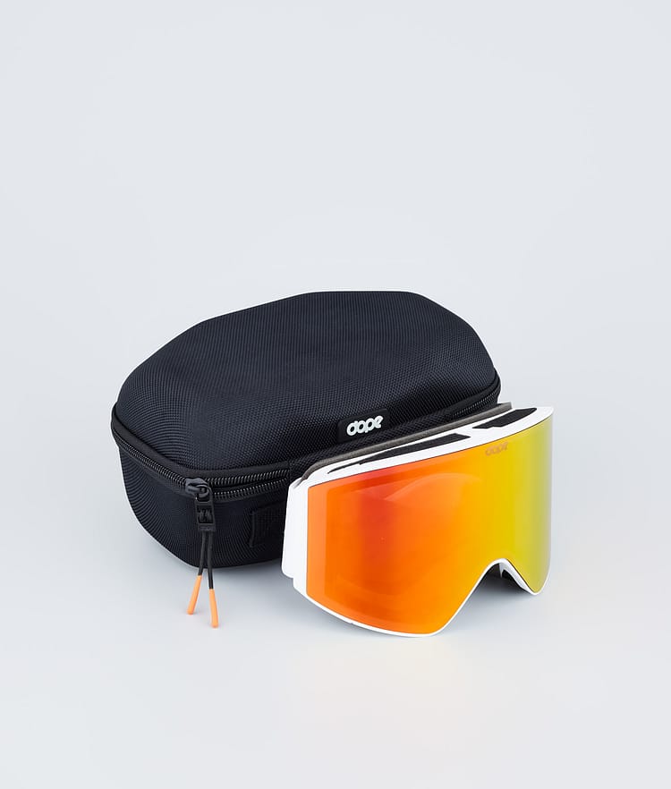 Dope Sight 2023 Skibriller White W/White Red Mirror, Bilde 4 av 6
