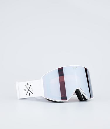 Dope Sight Skibriller White W/White Silver Mirror