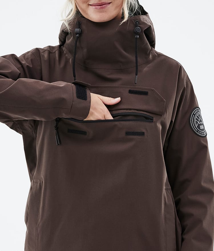 Dope Blizzard W 22 Snowboardjakke Dame Brown, Image 9 of 9