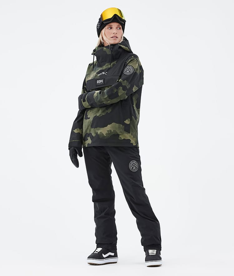 Dope Blizzard W 22 Snowboardjakke Dame Green Camo, Image 3 of 9