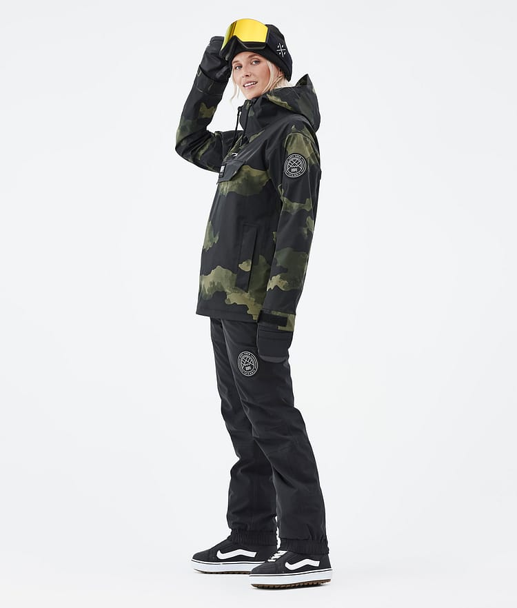 Dope Blizzard W 22 Snowboardjakke Dame Green Camo, Image 4 of 9