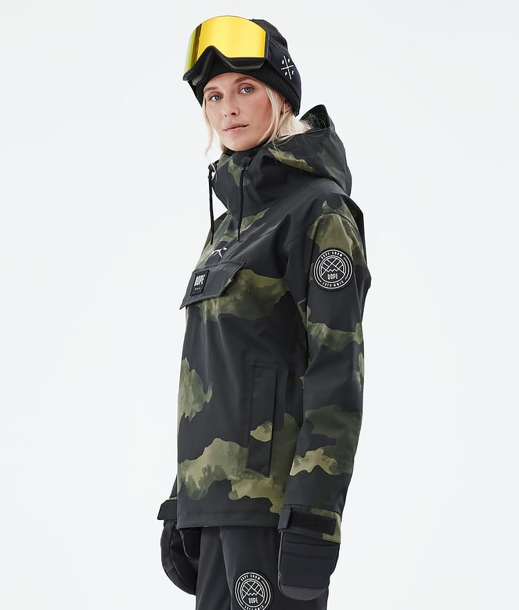 Dope Blizzard W 22 Snowboardjakke Dame Green Camo, Image 6 of 9