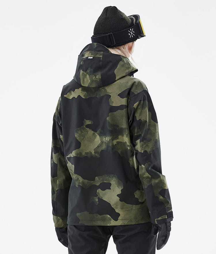 Dope Blizzard W 22 Snowboardjakke Dame Green Camo, Image 7 of 9