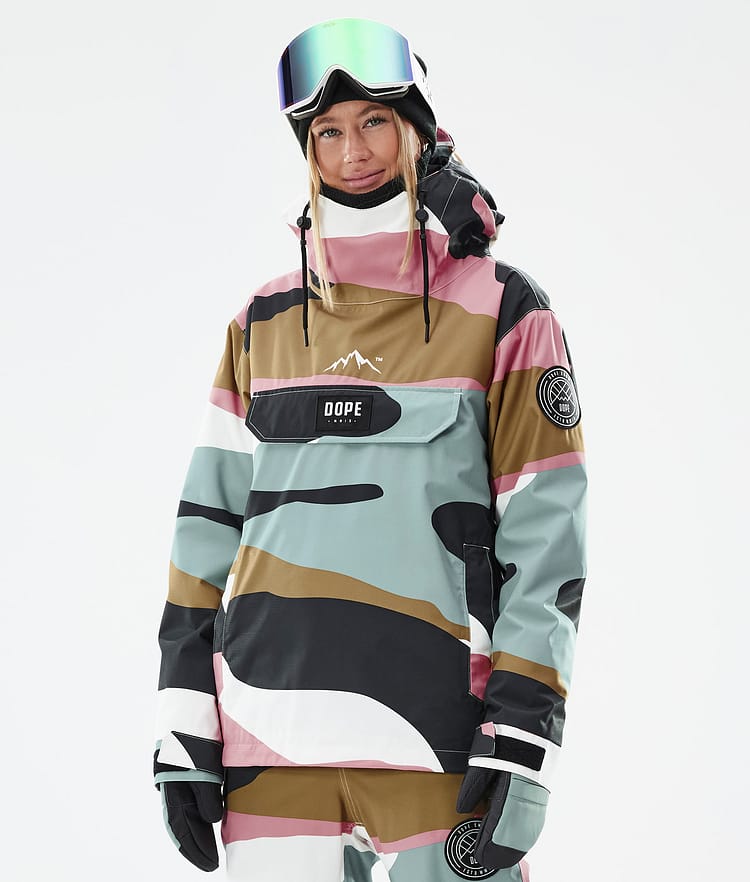 Dope Blizzard W Skijakke Dame Shards Gold Muted Pink, Bilde 1 av 8